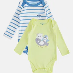 Pantaloons Baby Infant Boys Pack Of 2 Self-Design Cotton Bodysuit-picture-48