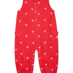 Budding Bees Girls Printed Cotton Basic Jumpsuit-17