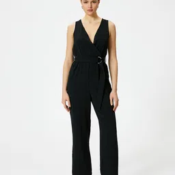 Koton V-Neck Sleeveless Basic Jumpsuit-picture-35