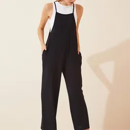 Happiness istanbul Shoulder Strap Basic Jumpsuit-image-9