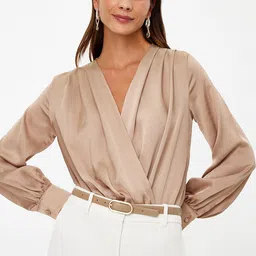 Trendyol V-Neck Long Sleeves Bodysuit-image-29