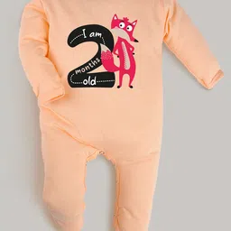 FFLIRTYGO Kids Peach-Coloured Printed Rompers-image-39