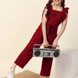 BAESD Girls Square Neck Basic Jumpsuit-image-89