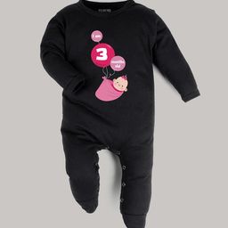 FFLIRTYGO Infant Kids Black Printed  Pure Cotton Rompers-image-59