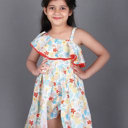 Little Llama Girls Printed Pure Cotton Basic Jumpsuit-image-91