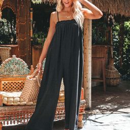 StyleCast Black Shoulder Straps Basic Jumpsuit-picture-14