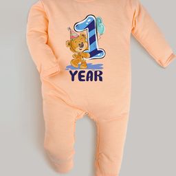FFLIRTYGO Kids Peach-Coloured & Blue Printed Basic Jumpsuit-image-83