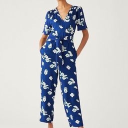 Marks & Spencer Floral Printed V-Neck Basic Jumpsuit-27