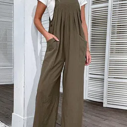 StyleCast Grey Shoulder Strap Basic Jumpsuit-picture-0