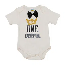TINY MINY ME Boys White & Black Printed Bodysuit with bow-image-25
