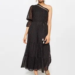 Global Desi Black & Pink Off-Shoulder Printed Jumpsuit-picture-16
