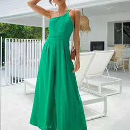 LULU & SKY One Shoulder Wide-Legged Basic Jumpsuit-image-94