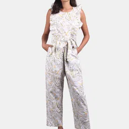 INDOPHILIA Cotton Printed Basic Jumpsuit-image-55