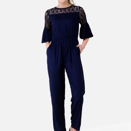 V&M Self Design Bell Sleeves Basic Jumpsuit-picture-47