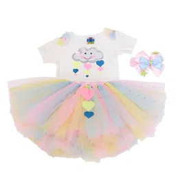 TINY MINY ME Infants Girls Embellished Bodysuit & Skirt with Headband-image-75