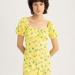 DeFacto Floral Printed Sweetheart Neck Playsuit-picture-50