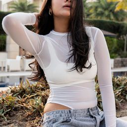 COLOR CAPITAL Round Neck Long Sleeves Bodysuit-image-72