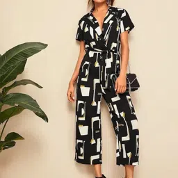 BAESD Geometric Printed Jumpsuit With Belt-picture-23