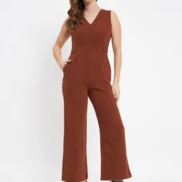 CAMLA V-Neck Sleeveless Basic Jumpsuit-image-49