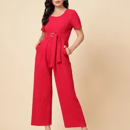 Gipsy Round Neck Short Sleeves Basic Jumpsuit-picture-21