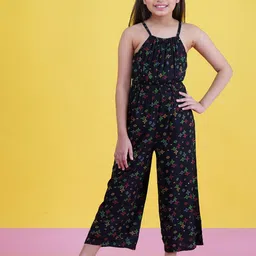 HERE&NOW Girls Printed Shoulder Straps Basic Jumpsuit-image-50