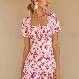 StyleCast White Printed Cotton Playsuit-picture-44