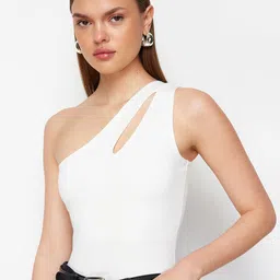 Trendyol One-Shoulder Cut-Out Detailed Bodysuit-image-86