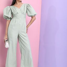 Tokyo Talkies Puff Sleeves Basic Jumpsuit-picture-51