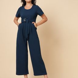 Gipsy Round Neck Short Sleeves Basic Jumpsuit-picture-37