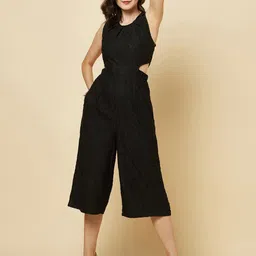 RAASSIO Cotton Cut-Out Capri Jumpsuit-picture-14