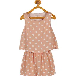 PLUM TREE Girls Polka Dots Printed Cotton Playsuit-image-88