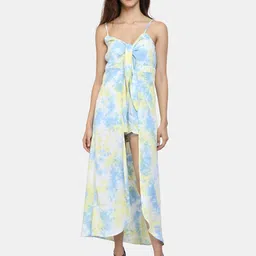 IX IMPRESSION Blue & Yellow Printed Jumpsuit-picture-44