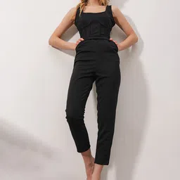 Trend Alacati stili Sleeveless Square Neck Basic Jumpsuit-picture-46