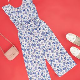 YU by Pantaloons Girls Printed Cotton Basic Jumpsuit with Ruffles-image-37