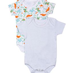 Moms Home Infant Kids Pack Of 2 Organic Cotton Half Sleeves Bodysuits-image-51