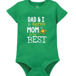 Zeezeezoo Infants DAD & I Agree Mom Is Best Printed Pure Cotton Bodysuit-image-23