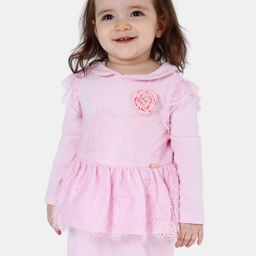 One Friday Infant Girls Lace Self Design Body suit-67