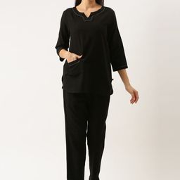 Bannos Swagger Women Black Night suit-image-31