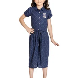 Peppermint Girls Checked Capri Jumpsuit-11