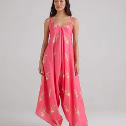 Pasha Floral Printed Shoulder Straps Dhoti Jumpsuit-picture-46