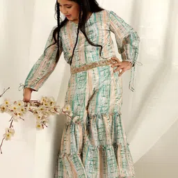 FASHION DREAM Girls Abstract Printed Basic Jumpsuit-image-16