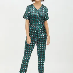 StyleStone Green & Black Printed Basic Jumpsuit-image-39