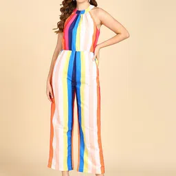 ZNX Clothing Striped Cotton Basic Jumpsuit-picture-37