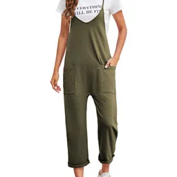 StyleCast Green & White Shoulder Straps Basic Jumpsuit-picture-22