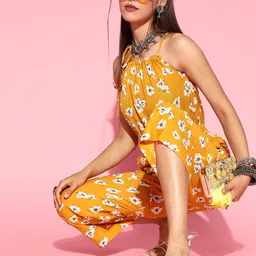 KALINI Printed Shoulder Straps Basic Jumpsuit-picture-15