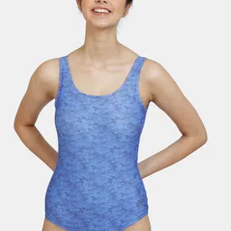 Zelocity by Zivame Women Blue Printed One-Peice Swimsuit-image-61