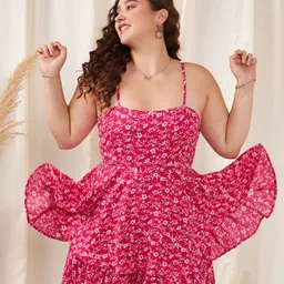 Berrylush Curve Printed with Layered Jumpsuit image 3