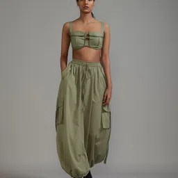 MATI Safari Cotton Crop Top With Trousers-picture-25