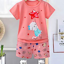 BAESD Kids Printed Pure Cotton Night suit-image-62