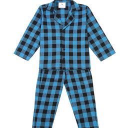 Little Musketeer Boys Checked Cotton Shirt And Pyjamas Night Suit-image-24